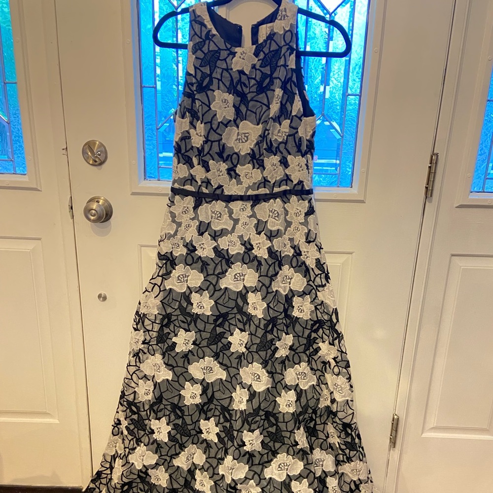 Erin Fetherston Black White Flower Dress